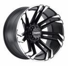 TUFF T-21 22x12.0 6/139.7 ET-45 CB112.1 MATTE BLACK W/ MACHINED FLANGE
