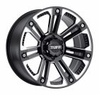 TUFF T-22 22x10.0 6/135 ET-19 CB87.1 GLOSS BLACK W/ MILLED SPOKES AND STAINLESS STEEL BOLTS