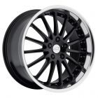 COVENTRY WHITLEY 19x8.5 5/108 ET42 CB63.4 GLOSS BLACK W/MIRROR CUT LIP