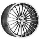 MANDRUS 23 17x8.0 5/112 ET25 CB66.56 GLOSS GUNMETAL W/MIRROR CUT FACE