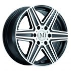 MANDRUS ATLAS 17x7.5 6/130 ET56 CB84.1 GUNMETAL W/MIRROR CUT FACE AND LIP