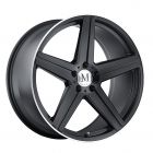 MANDRUS ESTRELLA 18x8.5 5/112 ET43 CB66.56 MATTE BLACK W/MACHINE LIP EDGE