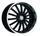 MANDRUS MILLENNIUM 22x9.0 5/112 ET42 CB66.56 GLOSS BLACK MIRROR LIP