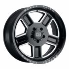 BLACK RHINO CANON 22X11.5 5/127 ET-44 CB71.6 GLOSS BLACK W/MILLED SPOKES