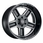 BLACK RHINO CANON 22X11.5 6/139.7 ET-44 CB112.1 GLOSS BLACK W/MILLED SPOKES