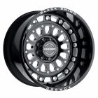 BLACK RHINO CENTURION 24X14 6/139.7 ET-76 CB112.1 GLOSS BLACK W/MILLED SPOKES
