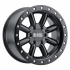 BLACK RHINO HACHI 17x8.5 6/139.7 ET-10 CB112.1 MATTE BLACK W/SILVER BOLTS
