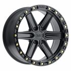 BLACK RHINO HENDERSON 18x9.0 6/139.7 ET12 CB112.1 MATTE BLACK W/BRASS BOLTS