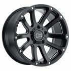 BLACK RHINO HIGHLAND 17x9.5 5/127 ET-12 CB71.6 MATTE BLACK W/MILLED WINDOWS