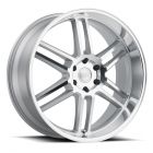 BLACK RHINO KATAVI 22x10 6/139.7 ET25 CB112.1 SILVER W/MIRROR CUT FACE AND LIP