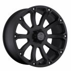 BLACK RHINO SIDEWINDER 17x9.0 5/127 ET-12 CB78.1 MATTE BLACK