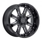 BLACK RHINO SIERRA 18x9.0 6/139.7 ET12 CB112.1 GLOSS BLACK W/MILLED SPOKES